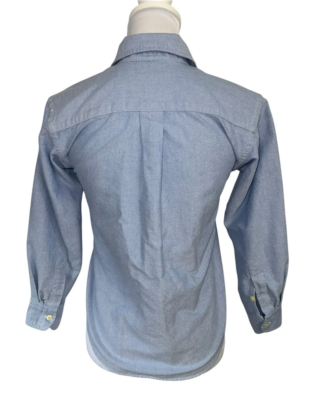 Ralph Lauren Boys Blue Oxford Button Down Shirt Size 10 Pony Logo 100% Cotton
